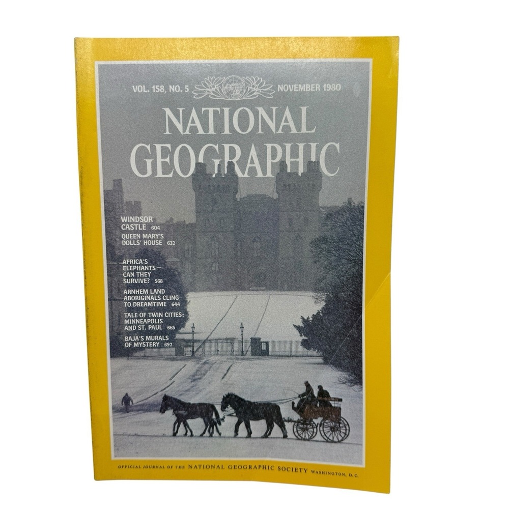 Vintage National Geographic Magazine November 1980 Windsor‎ Castle Africa